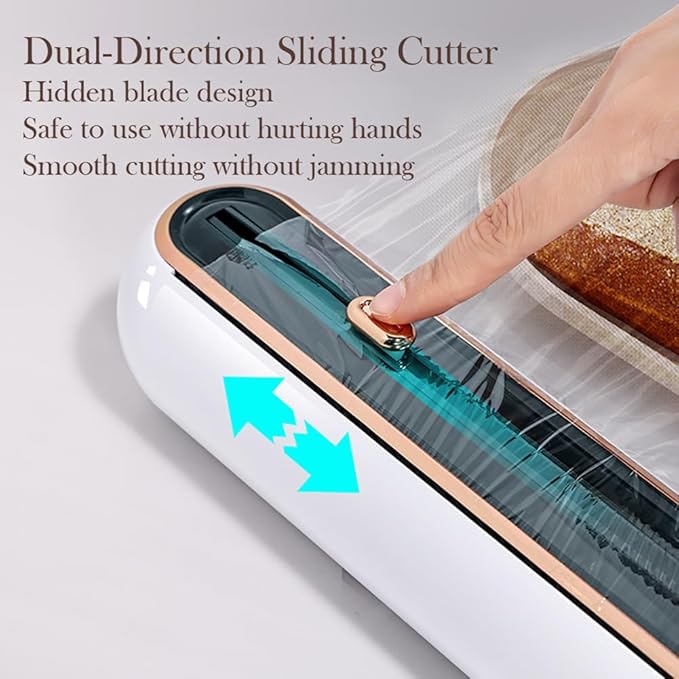 EasyCutter- The Premium Effortless Cling Film Dispenser for Every Kitchen by COZYTO (Grand Green)
