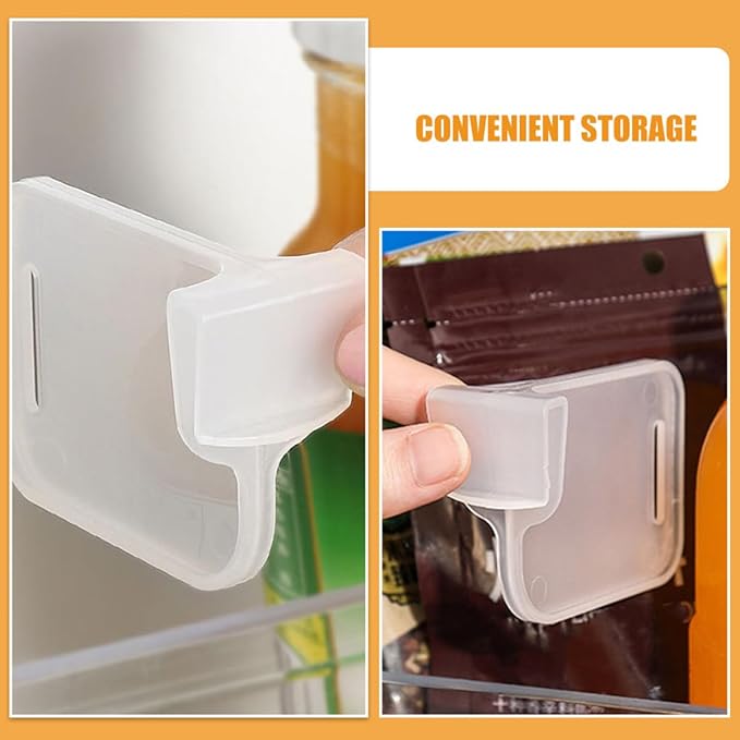Housoutil 100 Pcs Refrigerator Side Door Partition and Fridge Drawer Divider Adjustable Food Storage Organizer for Kitchen and Pantry Space Management