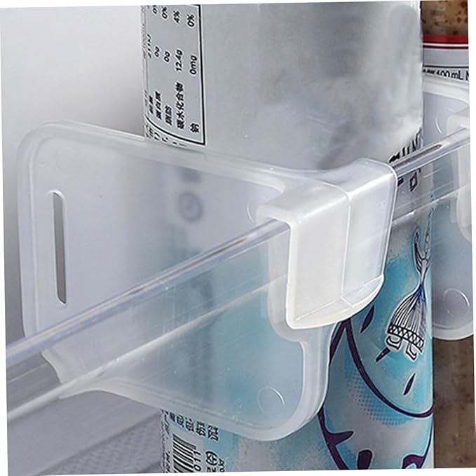 PRETYZOOM 24pcs Adjustable Plastic Refrigerator Divider Set White Fridge Compartment Organizer for Efficient Storage and Easy Access in Kitchen