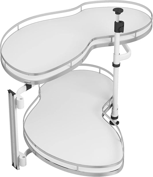 VADANIA Left Swing Pull Out Organizer for 36" Blind Corner Kitchen Cabinet, 2 Tiers Swing Tray, Soft Close, Left Handed Open