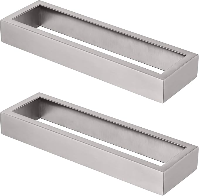 KOKOSIRI Towel Ring Brushed Nickel Hand Towel Hanger Holder 9-Inch Kitchen Rack Stainless Steel for Bathroom Hardware Wall Mount, 2 Pack B4008BR-L9-P2