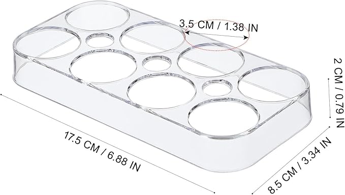 SAFIGLE Refrigerator Egg Storage Container 8 Grid Egg Tray with Clear Lid Compact Stackable Organizer for Fridge Kitchen Storage
