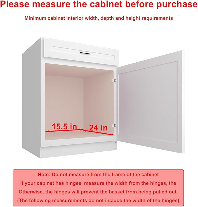 Pull Out Cabinet Drawer Organizer, 14”W x 21”D - Requires At Least 15 Cabinet Opening, Heavy Duty Slide Out Shelves, Sliding Drawer Storage for Kitchen, Bathroom, Chrome Finish