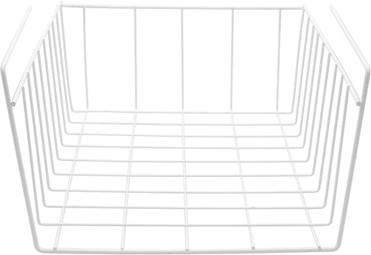 YBM Home Under Shelf Wire Basket Storage Organizer for Kitchen Pantry - Hanging Storage Cabinet Organizer Rack Adds Extra Storage Space Underside the Shelf (1, Medium)