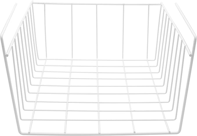YBM Home Under Shelf Wire Basket Storage Organizer for Kitchen Pantry - Hanging Storage Cabinet Organizer Rack Adds Extra Storage Space Underside the Shelf (3, Medium)