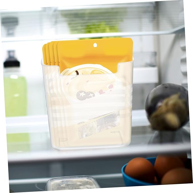ULTECHNOVO 10pcs Refrigerator Storage Box Hanging Organizer Bins for Condiments Fruits and Vegetables Space-Saving Kitchen Accessory for Organized Fridge