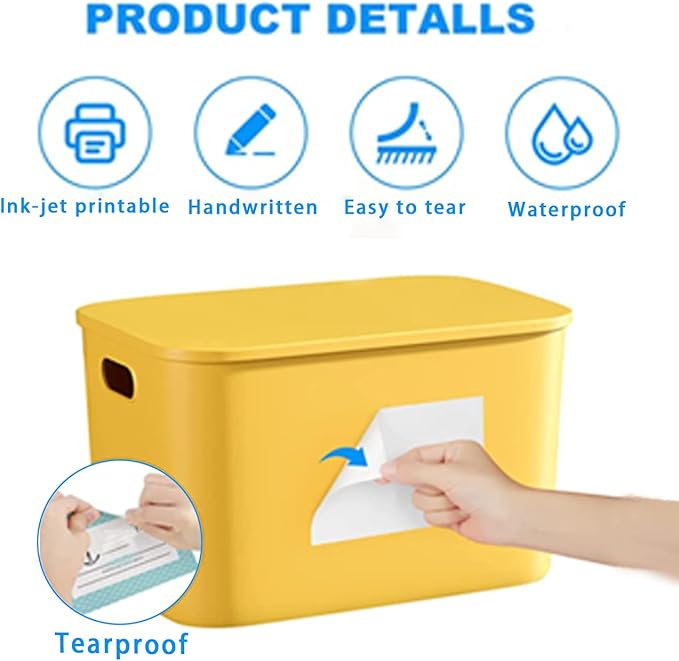 Removable Freezer Labels, Date Label 1x2 Inch Food Storage Stickers, Waterproof Oil Resistant Easy Clean Leaves no Residue 300 Total Per Roll,2 Rolls