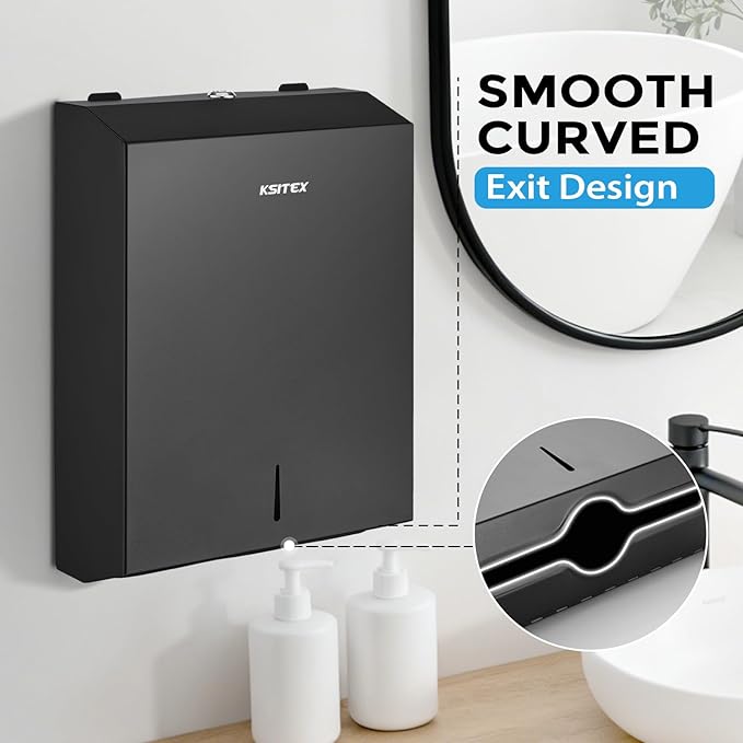 Paper Towel Holder Dispenser Wall Mount, Stainless Steel Paper Towel Dispenser, Toilet Paper Napkin Holder, C Fold Multifold Trifold Paper Towel Dispenser, Hand Towel Dispenser for Commercial Bathroom