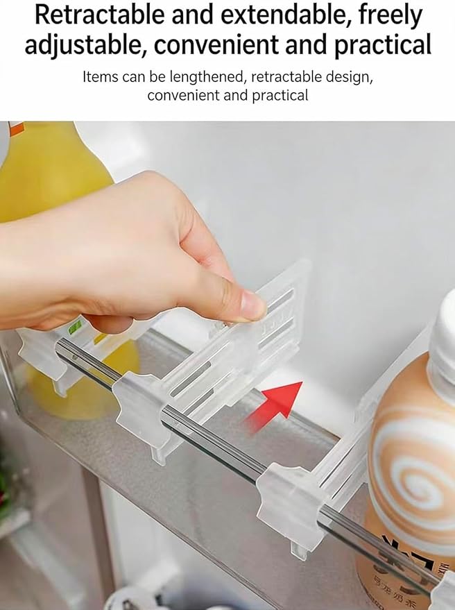20pcs Refrigerator Organizer Bins, Adjustable Fridge Drawer Dividers, Expandable Plastic Shelf Separators for Freezer, Cabinet, Pantry, Kitchen Storage & Organization,Adjustable Fridge Drawer Dividers