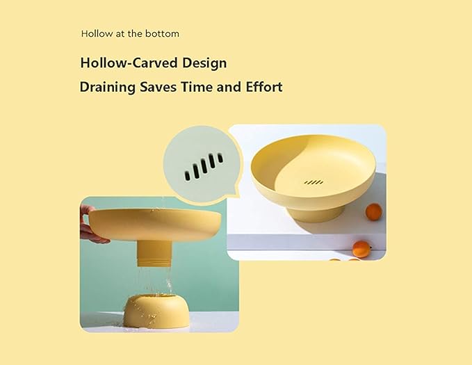 Fruit bowl Fruit Basket for Kitchen Countertop Kitchen Storage Baskets Stand Organization, Decor Centerpiece Counter or Dining Room Tables (yellow)