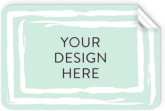 100 Custom Vinyl Stickers - Upload Your own Image, Text, Design, Logo - Personalized Logo Labels for Handmade, Packaging, Bottle, Jars, Candle, Brand Stickers (Mint, 6x4)