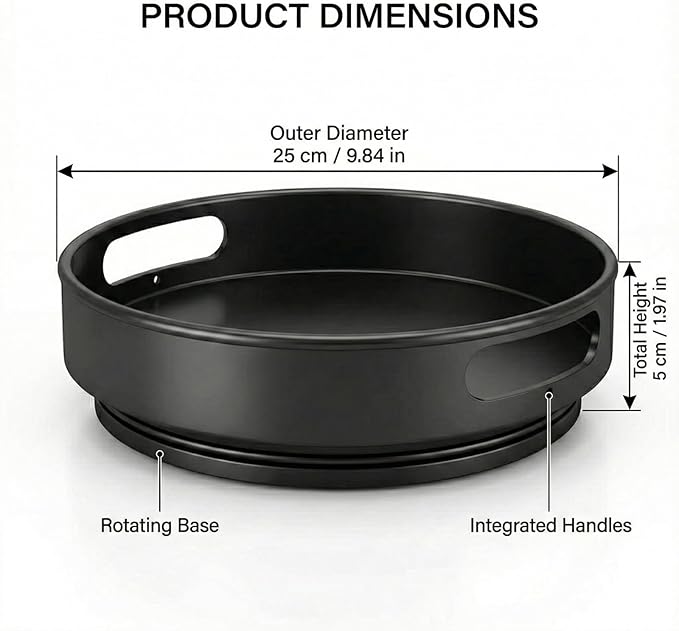Cologne Organizer for Men,360°Rotating Bathroom Organizer Countertop, Perfume Organizer,Vanity Tray for Perfume,Skincare, Shaving Kit,Bathroom Storage, Gift for Men(Round)