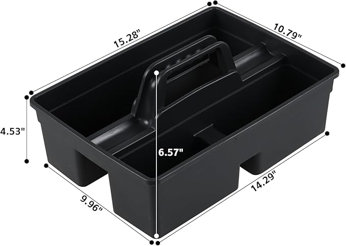 Utiao 6-Pack Plastic Cleaning Caddy Organizer with Handle, Carry Caddy for Cleaning Products