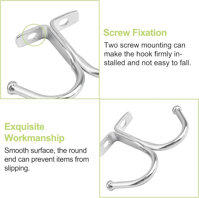 Mug Holder, 6Pcs Mug Rack Under Cabinet Top Mounted Mug Shelf Hangers Under Shelf Hooks Metal Storage Hooks for Cabinet Kitchen Bathroom (Silver)