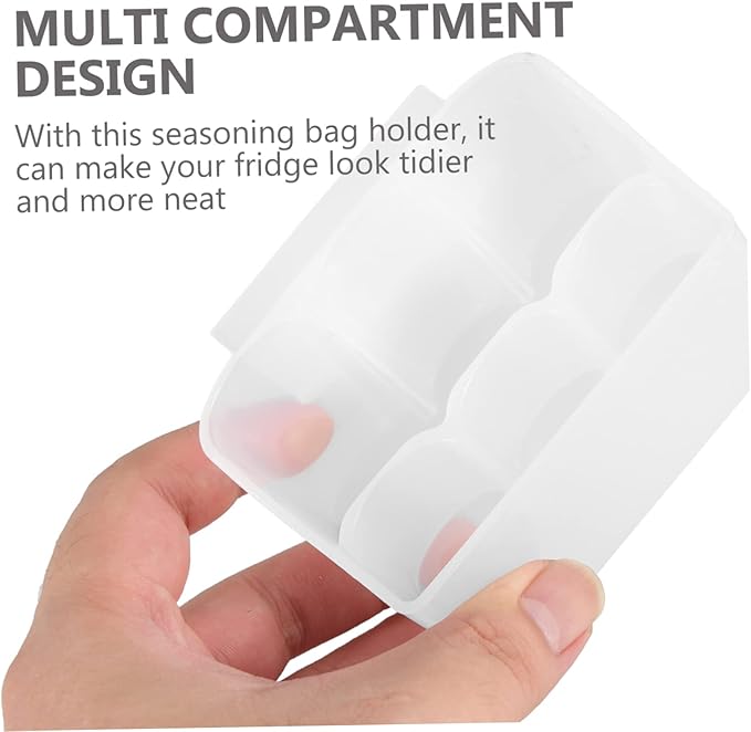 3Pcs Fridge Door Organizer Set Clear Hanging Storage Box for Condiments and Small Items Vertical Space Saver for Kitchen Refrigerator