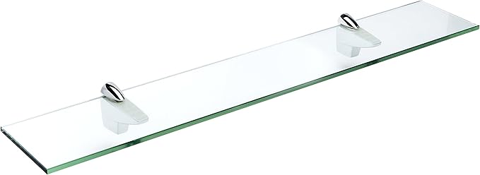 Spancraft Glass F-10x18-Chrome Falcon Glass Shelf, Chrome, 10" x 18"