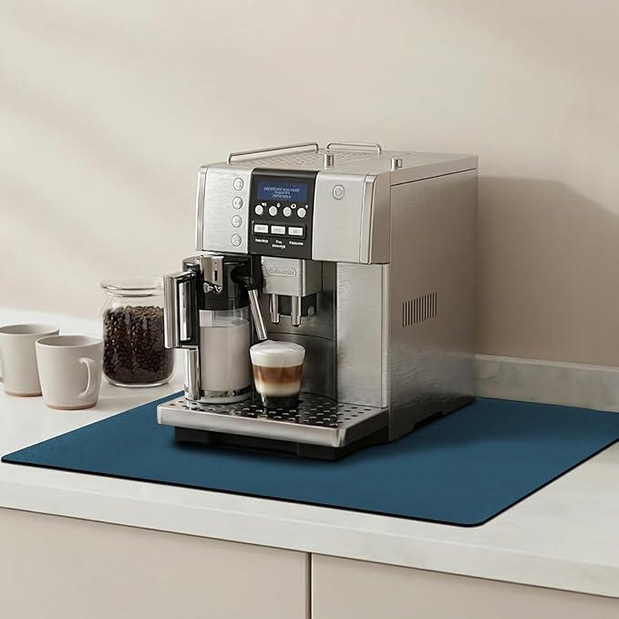 Dish Drying Mat & Coffee Mat for Kitchen Counter, Absorbent Microfiber Waterproof Mat with Non-Slip Backing, Multi-Size Multi-Color Options, Sink and Coffee Bar Accessories