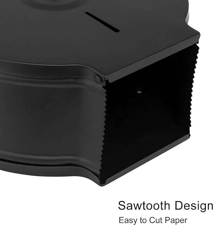 Commercial Jumbo Toilet Paper Dispenser, Wall Mount Stainless Steel 9 Inch Roll Toilet Paper Holder Bath Tissue Dispenser with Lock Key (Black)