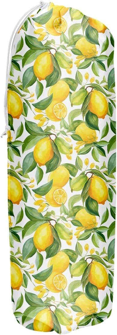Lemon Plastic Grocery Bag Holder Storage Organizer Plastic Bag Holders for Grocery Cute Lemon Home Kitchen Decor Gifts for Women Mom Grandma