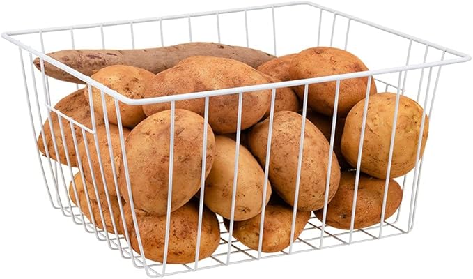 Y.Z.Bros Freezer Storage Organizer Baskets, Household Refrigerator Chest Organization with Built-in Handles for Cabinets, Pantry, Closets, Bedrooms