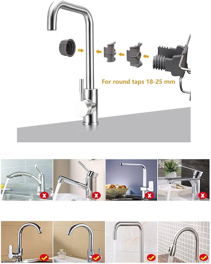 Bathroom Shower Caddy No Drill, 2 Pack Shampoo Soap Holders Stainless Steel Fauce Rack Kitchen Sink Organizer Bathroom Tidy Accessories Rust Free Storage Shelf for 18-25mm Pole