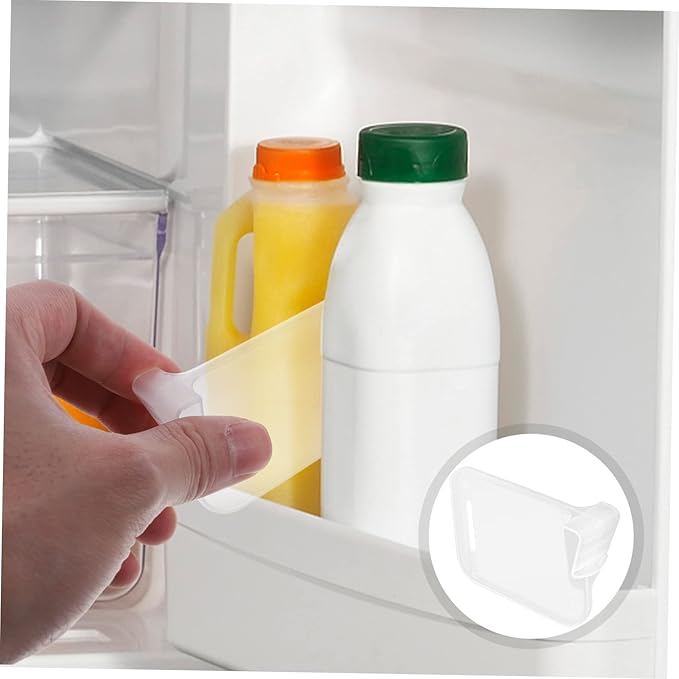 CHILDWEET Refrigerator Door Dividers 40Pcs Transparent Fridge Shelf Separators Adjustable Plastic Dividers for Household Freezer Organization and Kitchen Storage