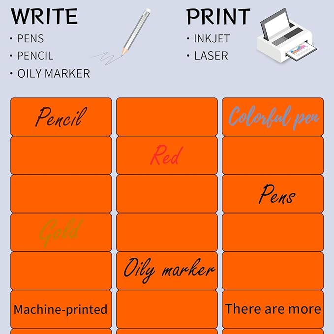 Yegawen 1" x 2-5/8" Colored Labels Stickers, Fluorescent Bright Moving Labels for Laser/Inkjet Printer Permanent Adhesive- 600 Pcs