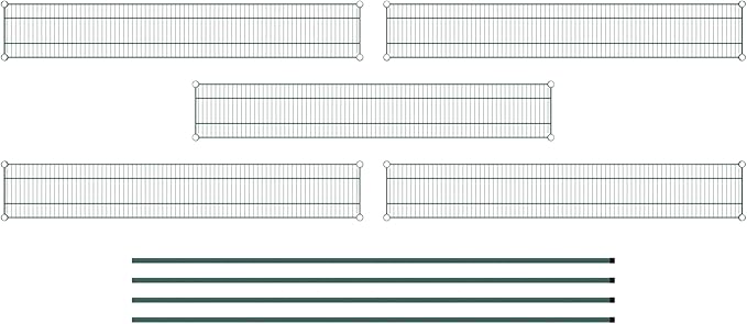 Commercial NSF Listed Green Epoxy Stationary Wire Shelving Kit 12" x 72" x 96", with 5 Shelves Perfect for Warehouse, Walk-in Refrigerator, Freezer, Grocery Store, Restaurant, Dishroom