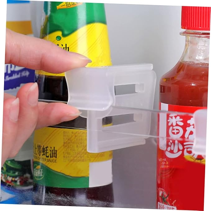 NUOBESTY 12Pcs Adjustable Refrigerator Dividers Fridge Side Door Partition for Organized Storage Easy to Install Durable and Flexible Compartment Separators for Clutter