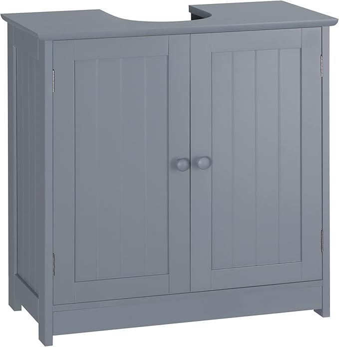 Generic Pedestal Sink Bathroom Cabinet with 2 Doors, Under Sink Storage, Adjustable Shelf, White, 23.5" L x 11.75" W x 23.5" H