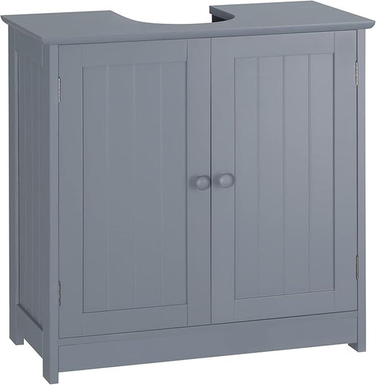 Generic Pedestal Sink Bathroom Cabinet with 2 Doors, Under Sink Storage, Adjustable Shelf, White, 23.5" L x 11.75" W x 23.5" H