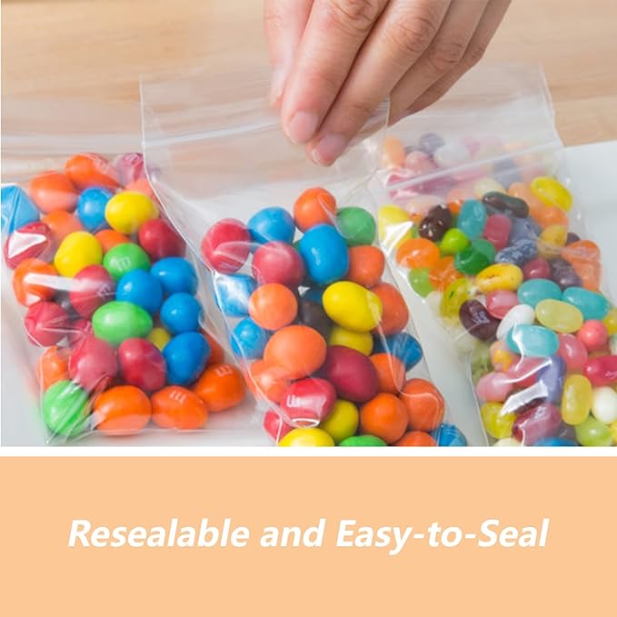 WEPOLY - 13" x 15"(200 Count) Large Zip Poly Bags - Clear Plastic Reclosable Storage Zipper Bags 2 Mil for Clothing, T-Shirts, Pants