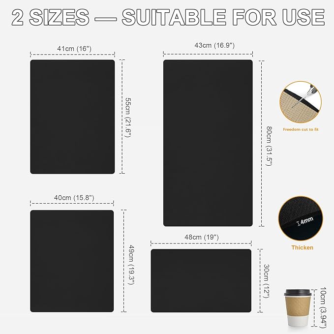 Dish Drying Mat & Coffee Mat for Kitchen Counter, Absorbent Microfiber Waterproof Mat with Non-Slip Backing, Multi-Size Multi-Color Options, Sink and Coffee Bar Accessories
