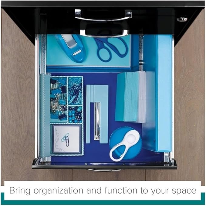 Pemberly Row 3 Drawers 27.32" Vertical White Metal Filing Cabinet Lockable Pre-Assembled Stationary Letter Size for Home, Office
