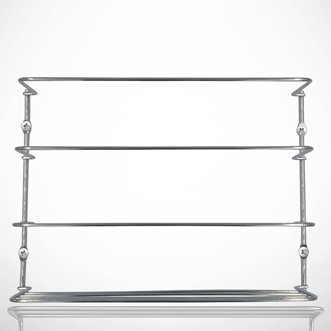 Evelots Kitchen Wrap Organizer - Hold up to 4 Plastic, Foil, Paper, Wax - Cabinet Door, Wall Rack Basket - Sandwich, Freezer, Food Bag Storage - Laundry Supplies - Plastic Coated Metal