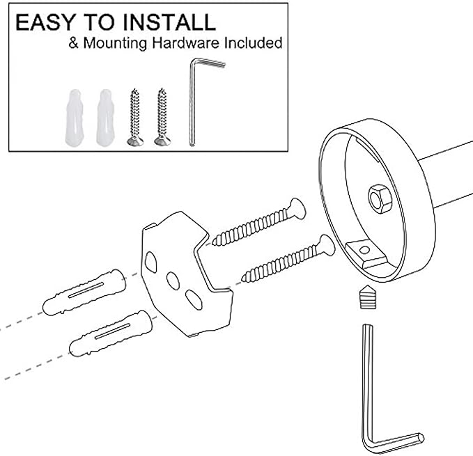 Lairuier Bathroom Hardware Set, 4-pieceTowel Holder Set Include Toilet Paper Holder,Towel Ring and 2 Towel Hooks Stainless Steel Wall Mounted Bathroom Hardware Accessories Set (Brushed Finish)