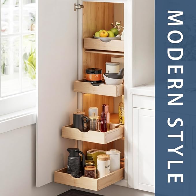 Pull Out Cabinet Drawers - 6x2 Size Options (12-23'W,18-21'D), Pre-Assembled with Soft Close Slides, Solid Beechwood, Easy Installation(16'W x 18'D)