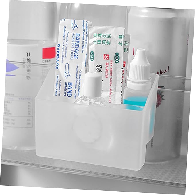3Pcs Fridge Door Organizer Set Clear Hanging Storage Box for Condiments and Small Items Vertical Space Saver for Kitchen Refrigerator