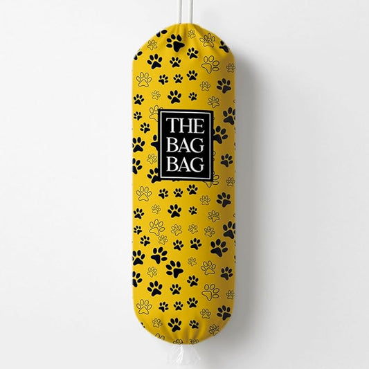 The Bag Bag Grocery Bags Holder, Pet Paw Print Plastic Bags Holder, Reusable Hanging Trash Sack Dispenser, Plastic Sack Storage Container Dispenser, Kitchen Gift For Women Family Friends
