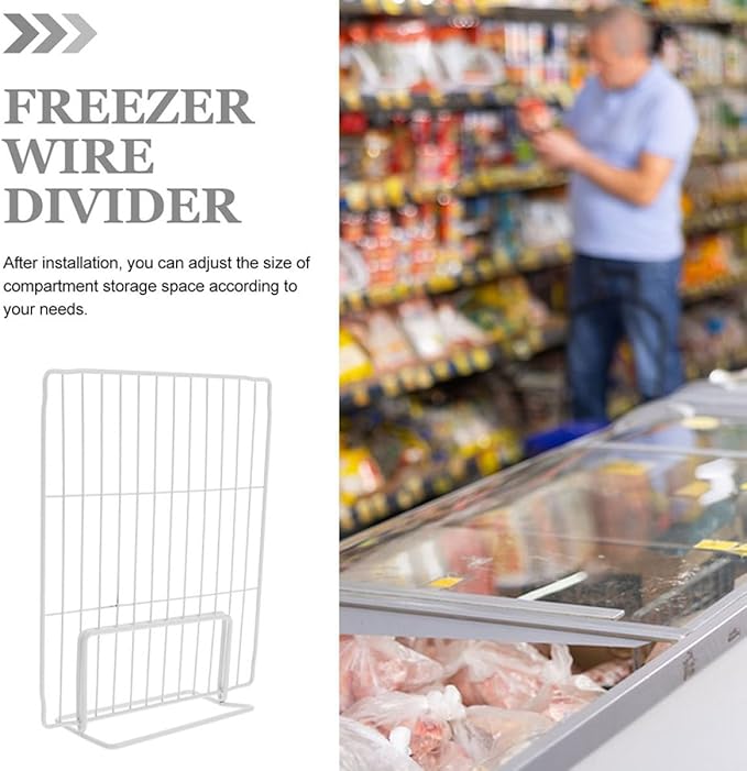 Refrigerator Partition Board 28x18cm Wire Mesh Shelf Divider Freezer Compartment Organizer for Chest Freezer and Fridge Storage