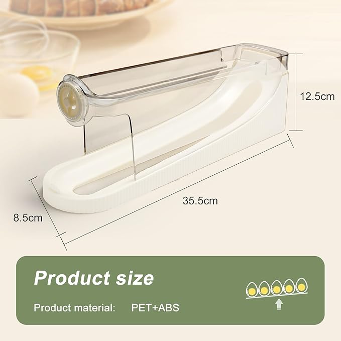 egg holder for fridge-Auto Rolling Fridge Egg Organizer,egg dispenser for refrigerator,Egg preservation rack,Egg Storage Rack for Kitchen,egg container refrigerator (maize-yellow, 2pcs)