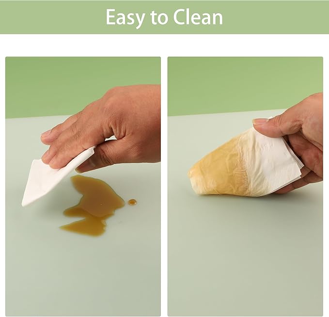 Large Silicone Mats for Kitchen Counter: 15.75” x 23.6” (1mm) Translucent Non-slip - Waterproof Clear Countertop Protector Liner - Heat Resistant Non-Stick Baking Mat 2 Pack