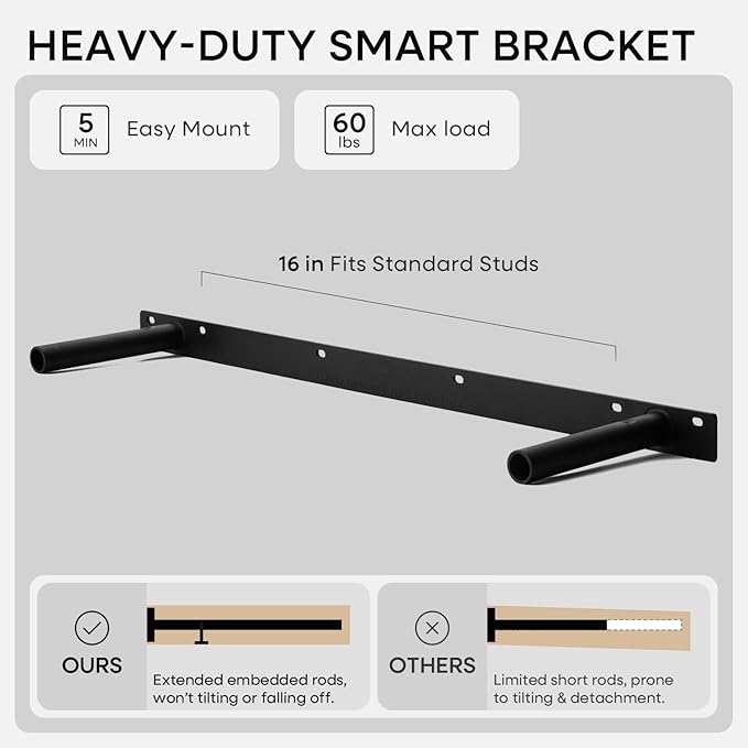 Homeforia Black Floating Shelves 30 inches Long, High End Solid Real Wood 30 inch Floating Shelf for Wall Mounted, Black Wooden 30in Floating Shelves, Heavy Duty Bracket, 30 X 6.5 X 1.75 in, Set of 3