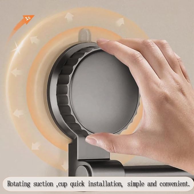 Paper Towel Holder Under Cabinet No Drilling, Suction Cup Metal Bathroom Towel Bar Wall Mount for Kitchen, RV, Bathroom