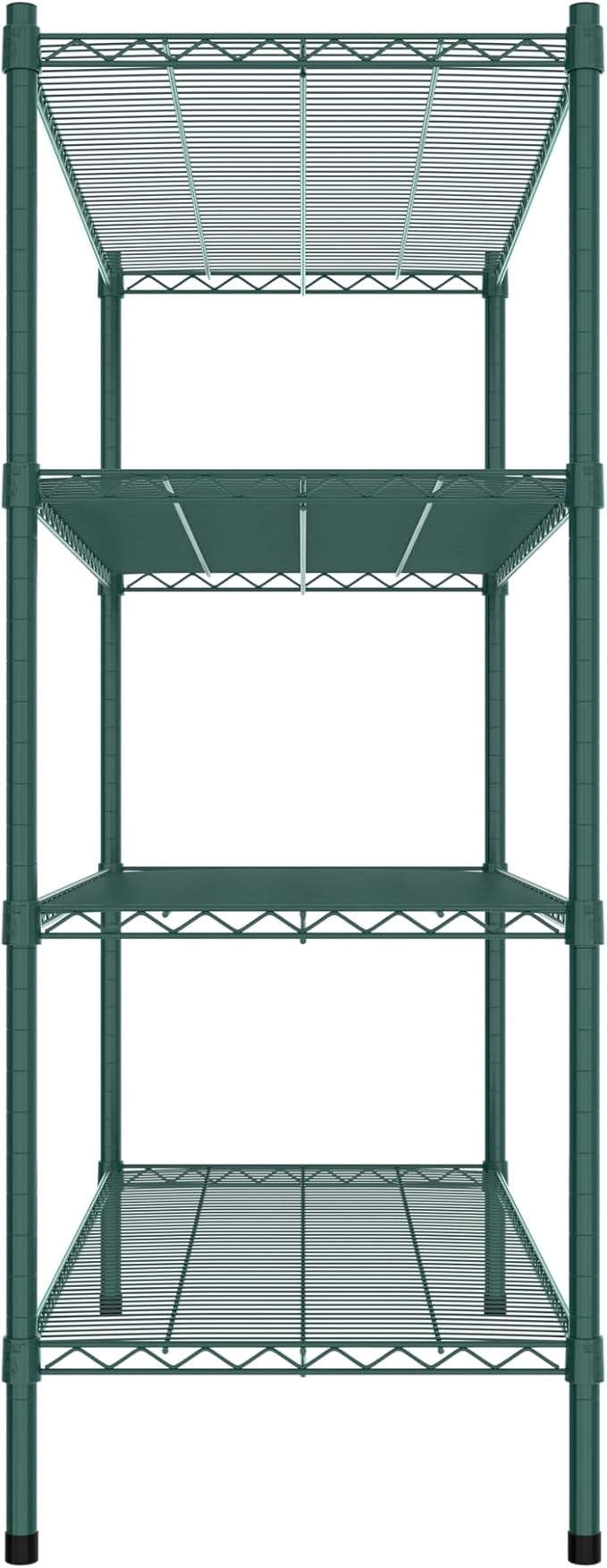 Commercial NSF Listed Green Epoxy Stationary Wire Shelving Kit 21" x 48" x 54", with 4 Shelves Perfect for Warehouse, Walk-in Refrigerator, Freezer, Grocery Store, Restaurant, Dishroom