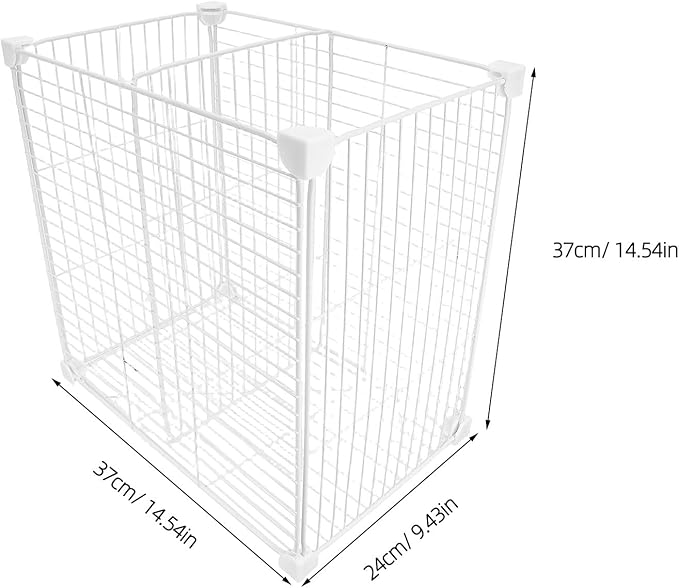 Chest Freezer Divider Storage Organizers, 2 Compartments Mesh Metal Basket, Modular Shelf Separator, Freezer Organization Tray, Refrigerator Drawer Bin