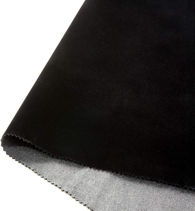 Self Adhesive Velvet Flocking Liner for Jewelry Drawer Art Crafts DIY Project Velvet Fabric Peel and Stick Drawer Velvet Liner 17.7" x 78.7" Black