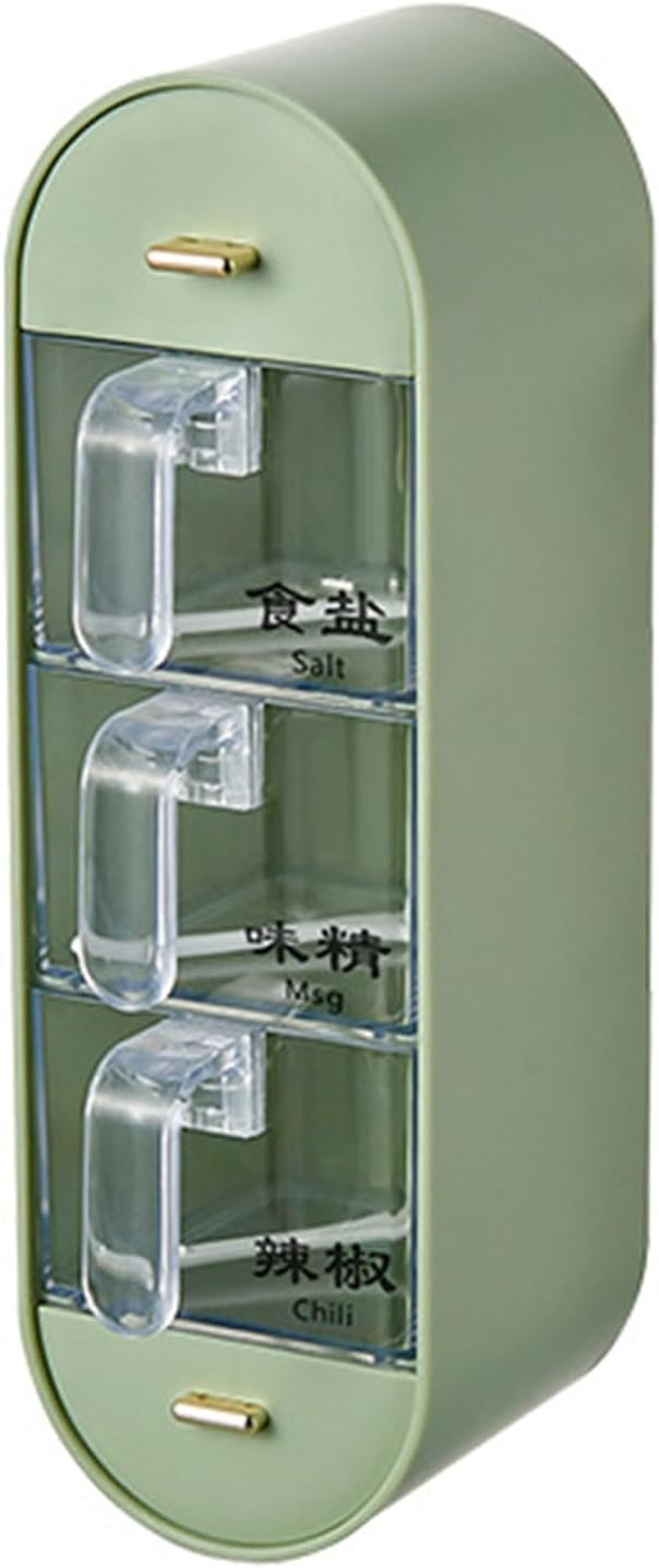Wall Mounted Seasoning Box, Versatile Jar Storage Container with Multiple Compartments, for Home Kitchen Organization