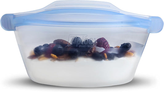 Ziploc Endurables Silicone Food Storage Meal Prep Containers, Microwave Safe and Eco-Friendly, Medium Container, 1 Count