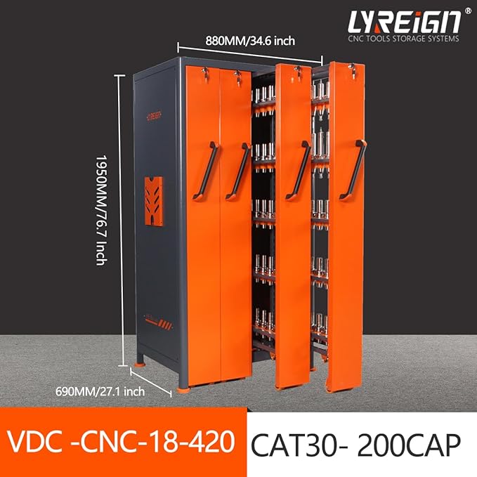 Large Capacity CNC Tool Holder Vertical Drawer Cabinet, Multi-Purpose CNC Tool Storage Cabinet, CNC Tool Storage Rack Equipment for Workers Warehouses Machining Centers